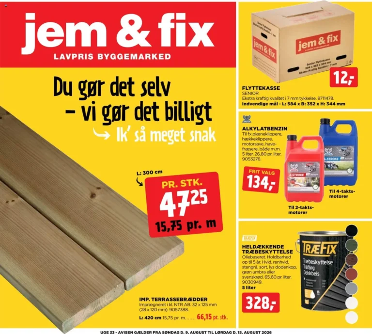 Jem & fix tilbudsavis fra 09.08.2026