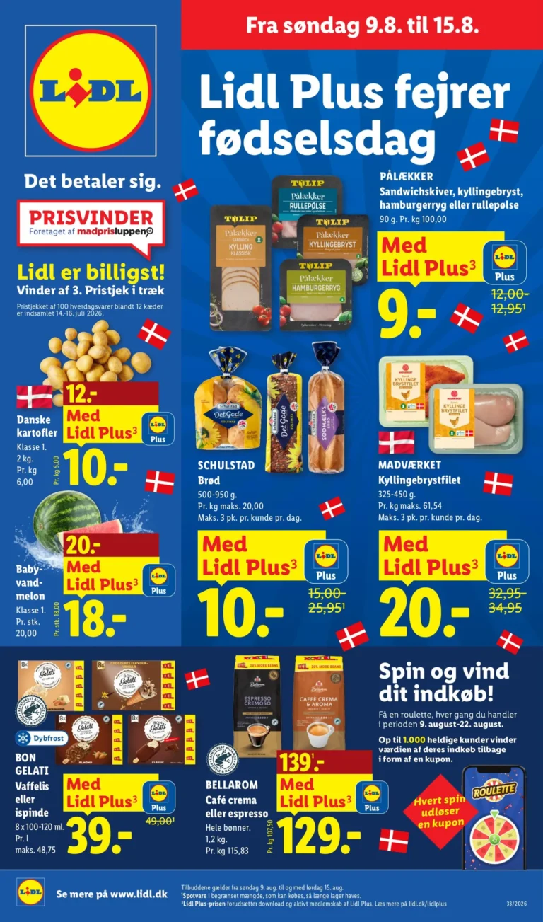 Lidl tilbudsavis fra 09.08.2026