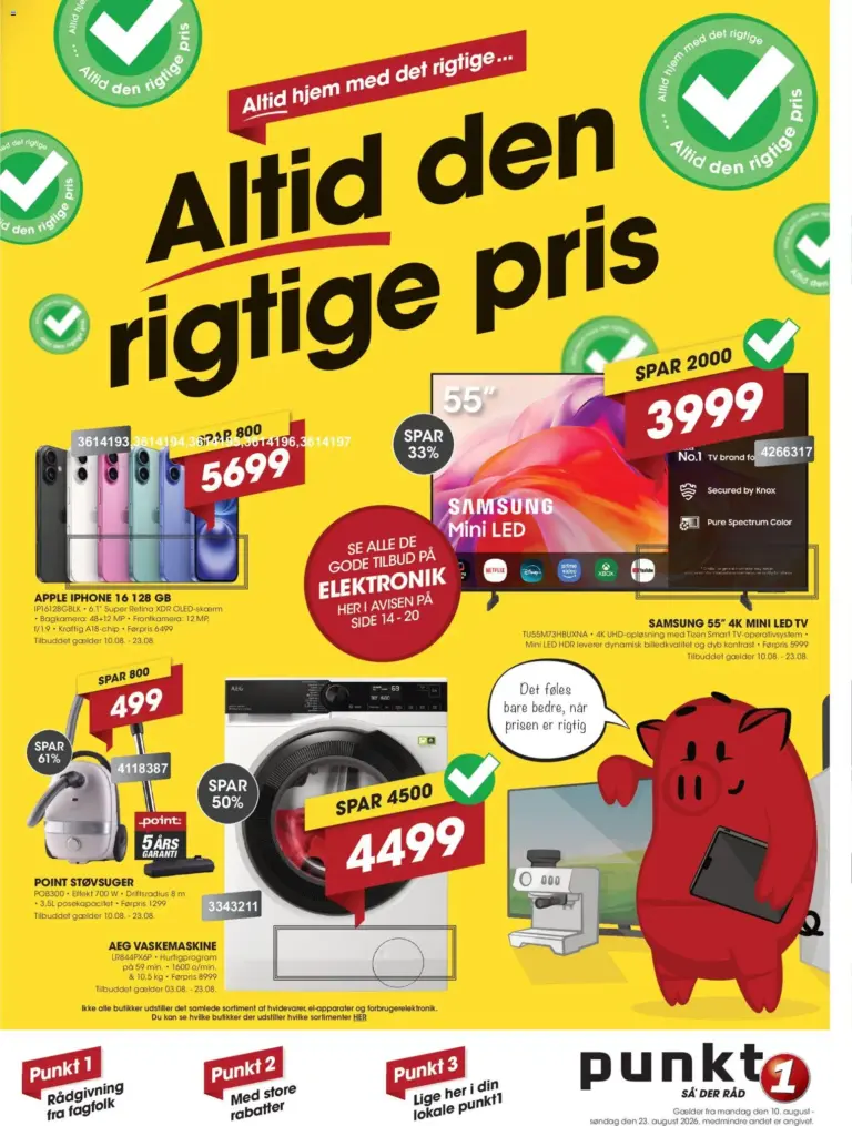 Punkt1 tilbudsavis fra 10.08.2026