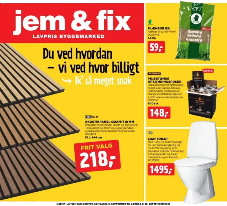 Jem & fix tilbudsavis fra 06.09.2026