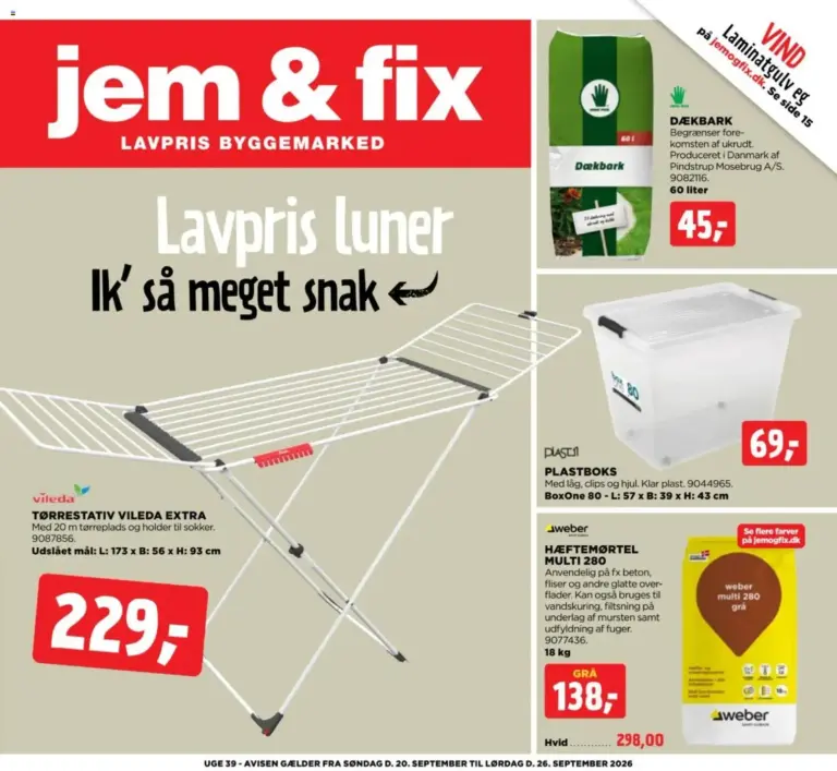 Jem & fix tilbudsavis fra 20.09.2026