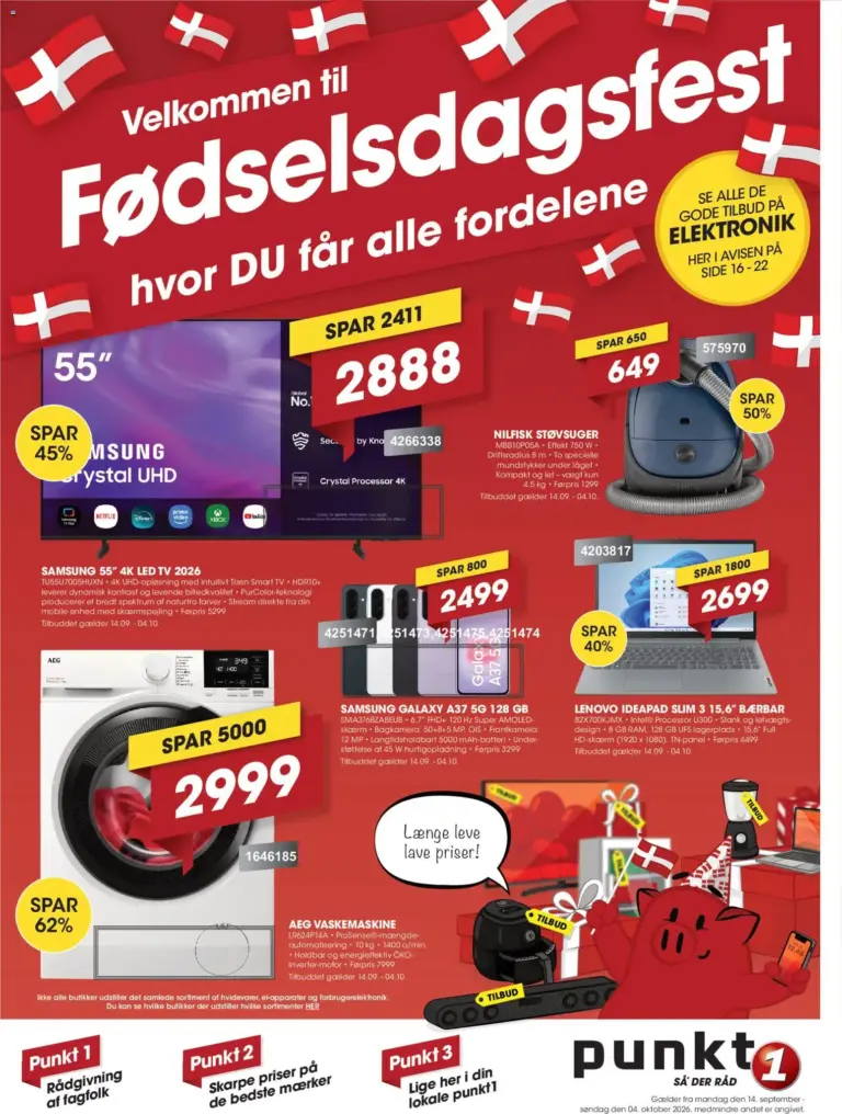 Punkt1 tilbudsavis fra 14.09.2026