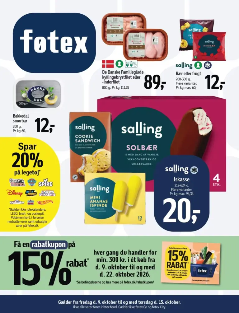 Føtex tilbudsavis fra 09.10.2026