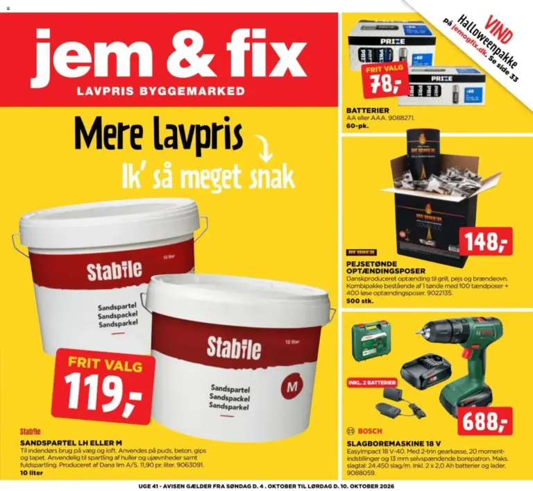 Jem & fix tilbudsavis fra 04.10.2026
