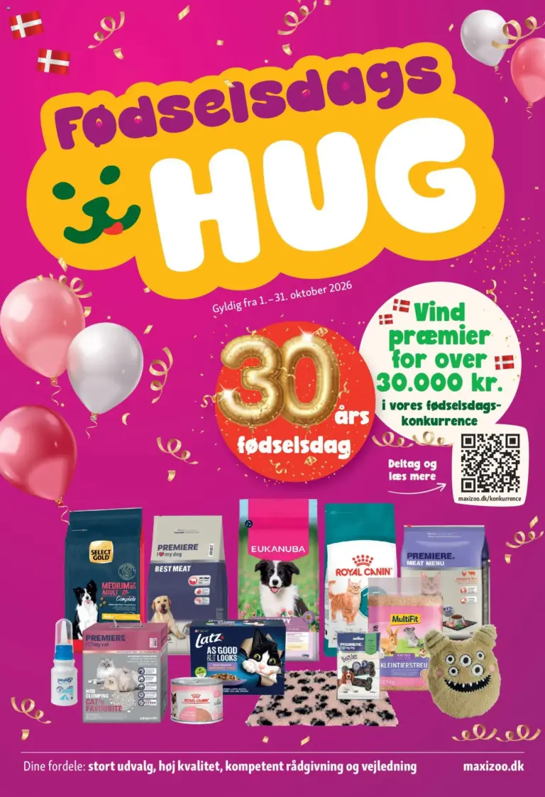 Maxi Zoo tilbudsavis fra 01.10.2026